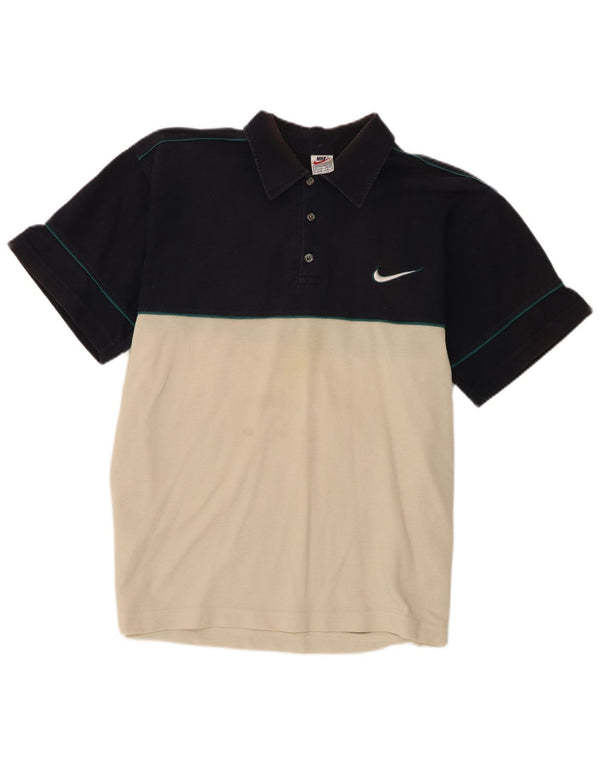Мужская рубашка-поло Nike UK 47/48 2XL Темно-синяя с цветными блоками