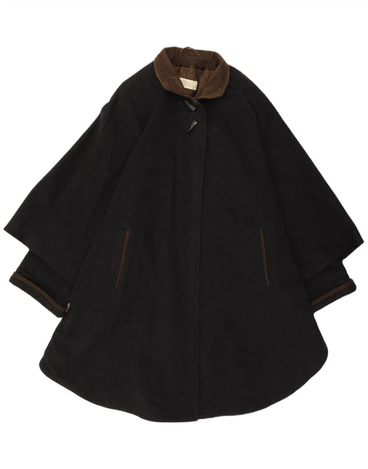 Женское пальто-пончо MADEMOISELLE для миниатюрных размеров UK 20 2XL, серое из натуральной шерсти