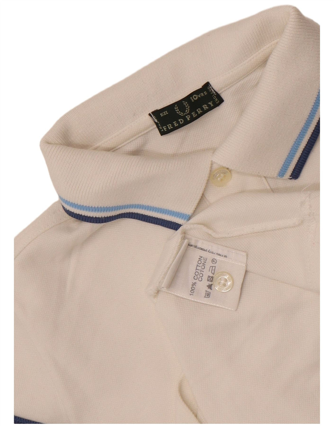 Рубашка-поло Fred Perry для мальчиков 9-10 лет, хлопок в белую полоску