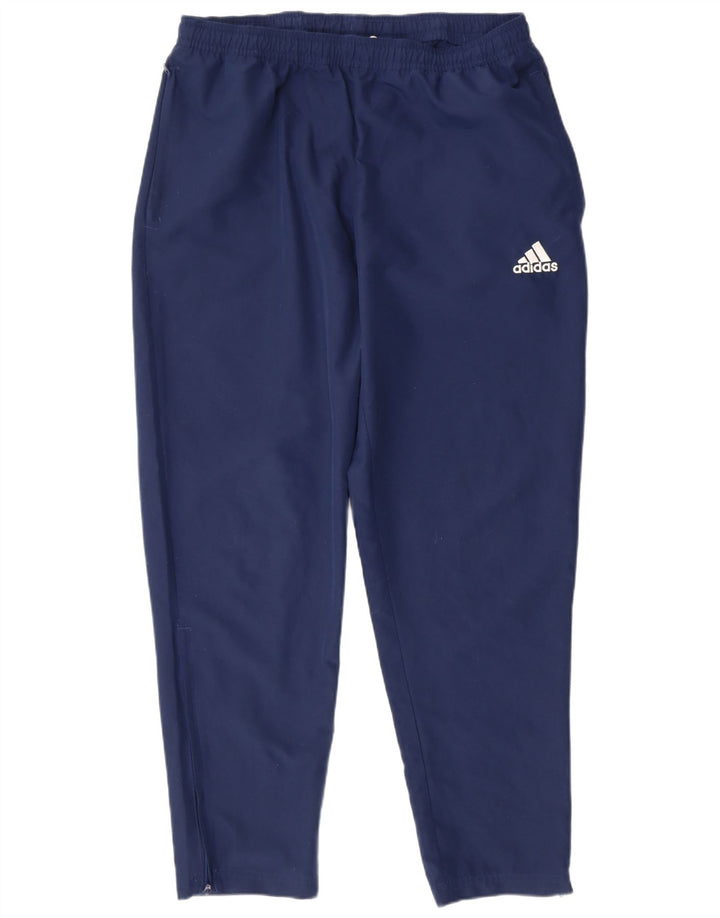 ADIDAS Mens Tracksuit Trousers Large  Navy Blue Polyester