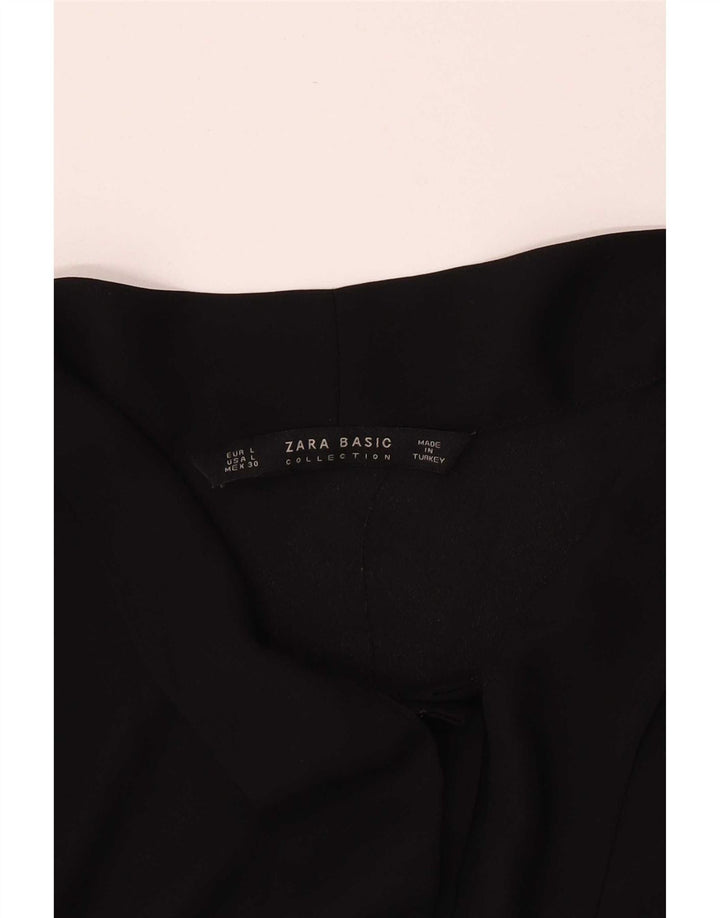 Женская блузка с завязками спереди Zara UK 14, большая черная