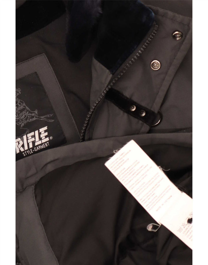 Мужская парка-куртка Rifle UK 40, большая серая, хлопок