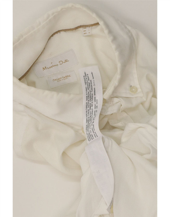 Мужская рубашка Massimo Dutti, большой белый хлопок