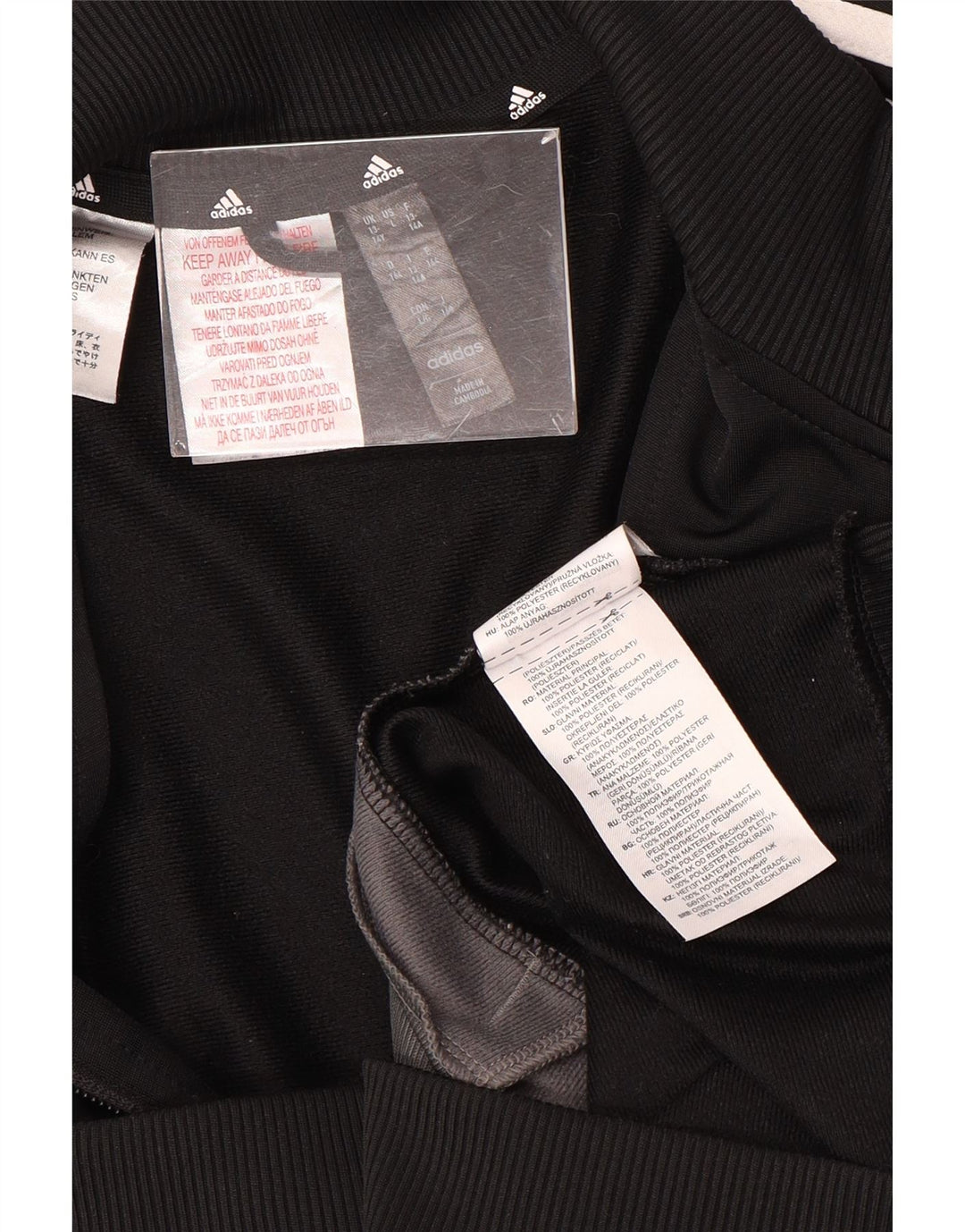 Спортивный костюм ADIDAS Aeroready для мальчиков, верхняя куртка 13–14 лет, черный с цветными блоками