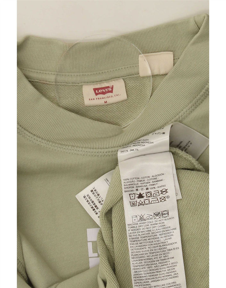 Мужской свитшот Levi's, хлопковый джемпер среднего зеленого цвета