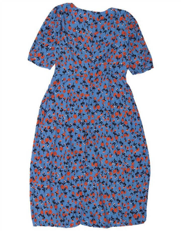 MARC ANGELO Womens Maxi Dress UK 12 Medium  Blue Floral Polyester
