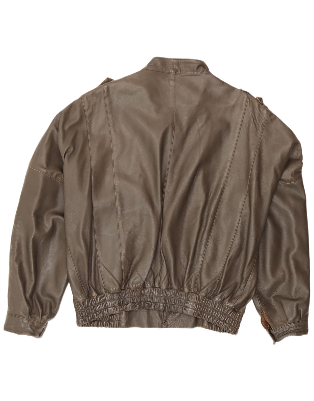 Винтажная мужская кожаная куртка IT 52 XL Коричневая кожаная