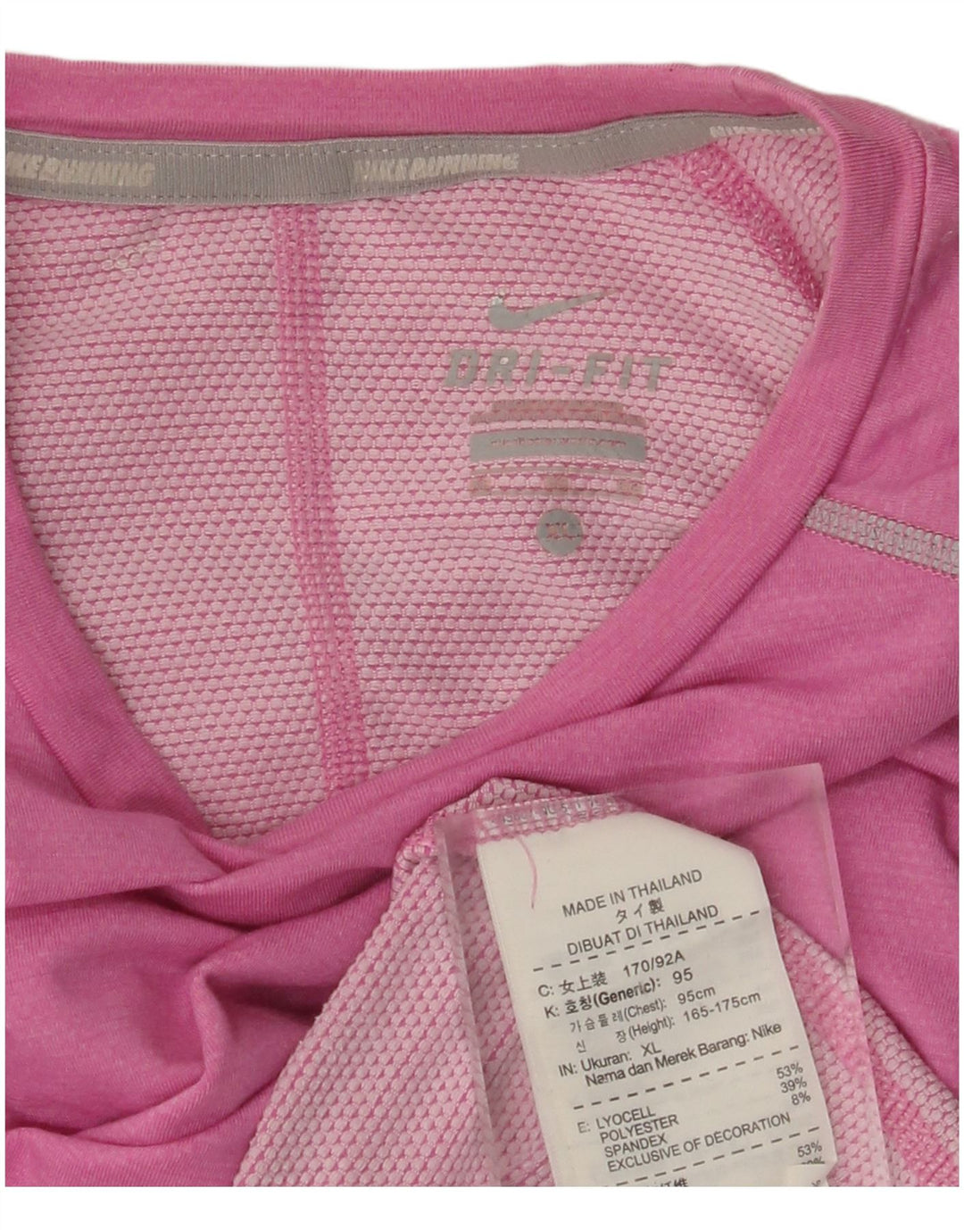 Женский топ NIKE Dri Fit с длинным рукавом UK 18 XL, розовый лиоцелл