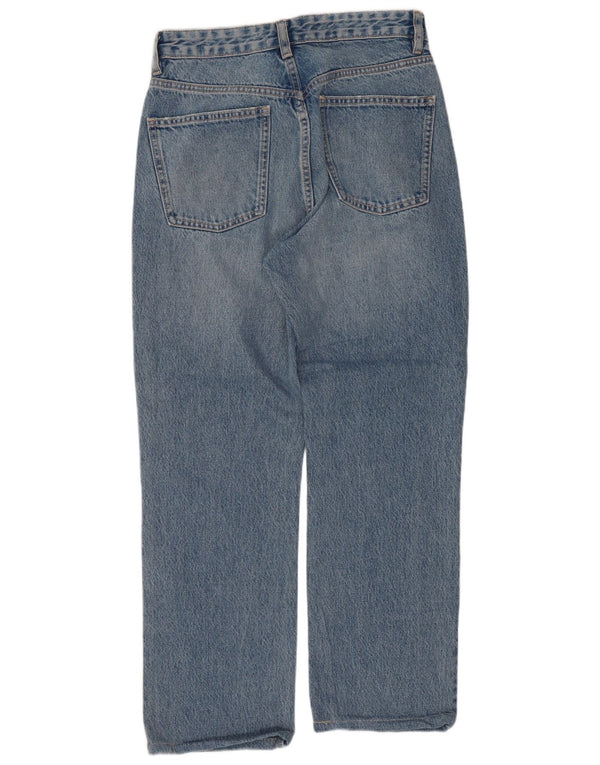 Женские укороченные прямые джинсы Zara EU 38, маленькие W28 L25, синие