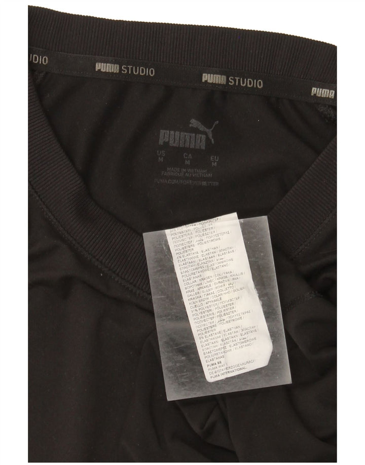 Мужская футболка Puma из полиэстера среднего размера, черная