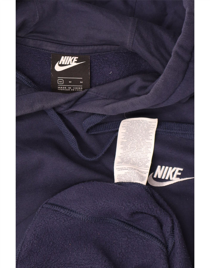 Мужской джемпер с капюшоном Nike среднего размера, темно-синий, хлопок