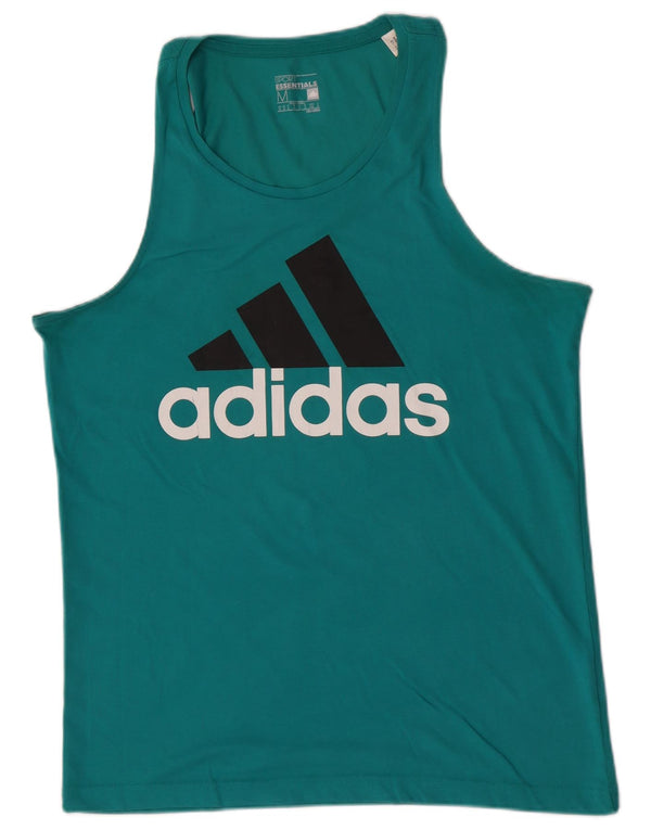 Adidas Mens Climalite Graphic Vest Top Medium Бирюзовый Хлопок