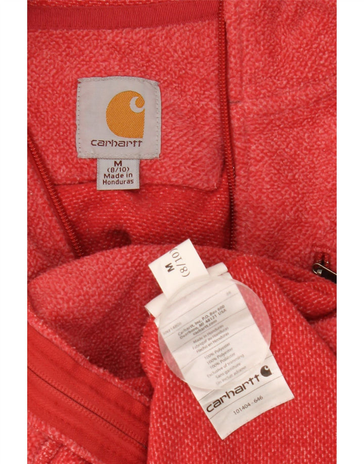 Женский свитер с капюшоном на молнии Carhartt, США 8/10, средний красный полиэстер с крапинками