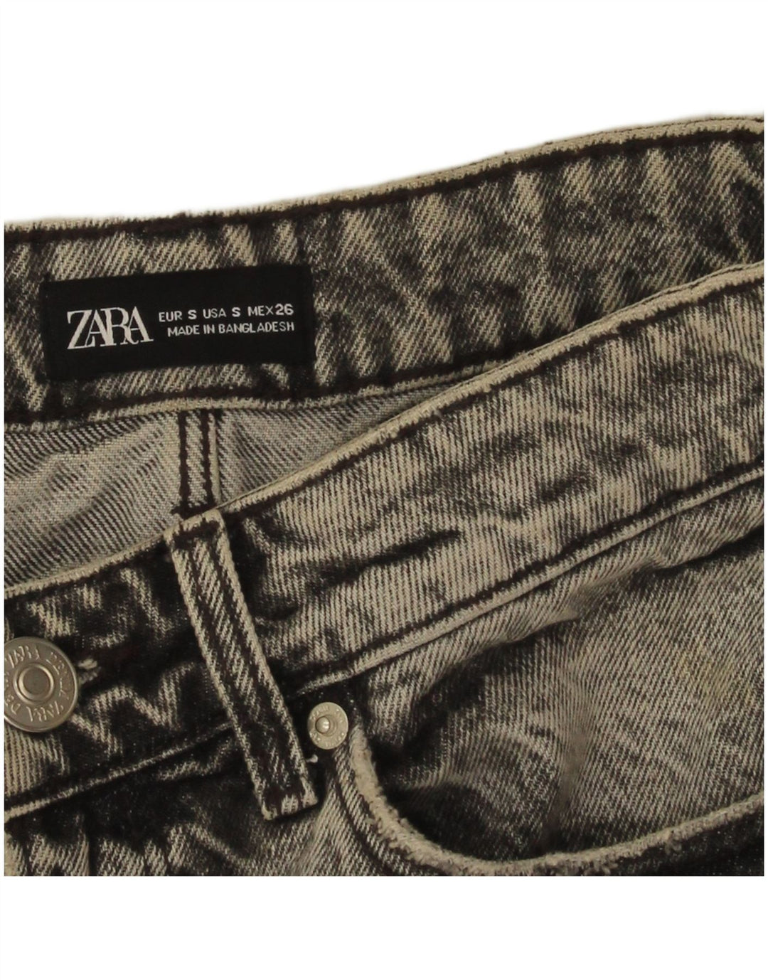Женская джинсовая юбка Zara, маленькая W26, серая