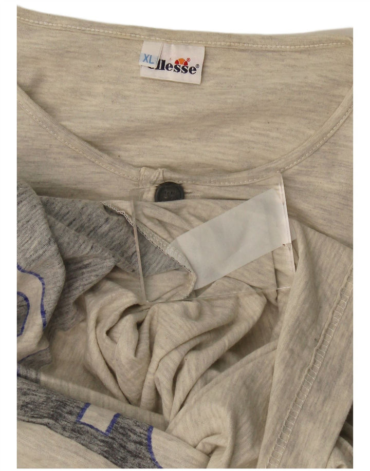 Ellesse Мужская футболка с рисунком Top XL Серая с цветными блоками