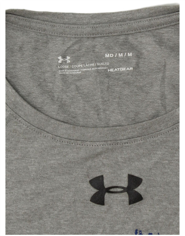 Мужская футболка с рисунком Under Armour Heat Gear, средний серый цвет