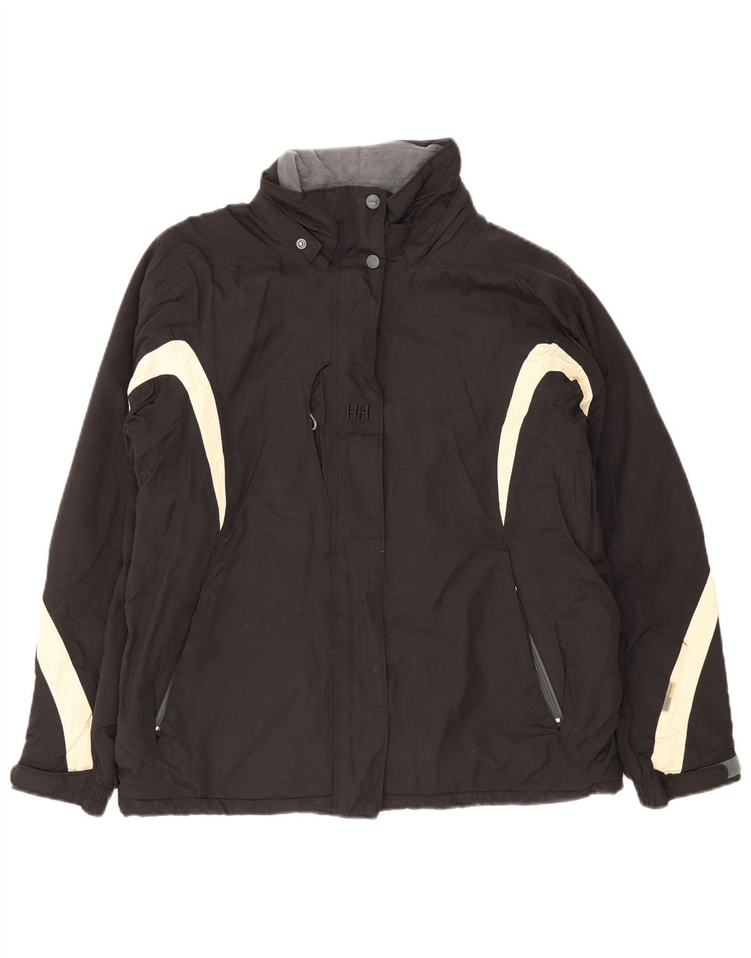 Женская ветровка Helly Hansen UK 38, средний черный нейлон с цветными блоками