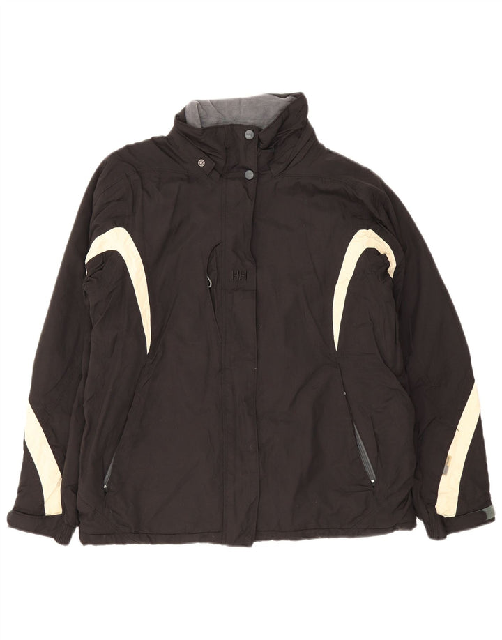 Женская ветровка Helly Hansen UK 38, средний черный нейлон с цветными блоками