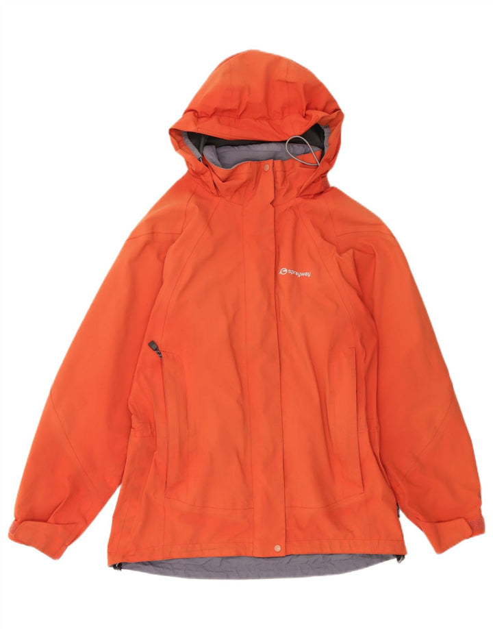 Женская дождевик с капюшоном Sprayway UK 12, средний оранжевый полиэстер