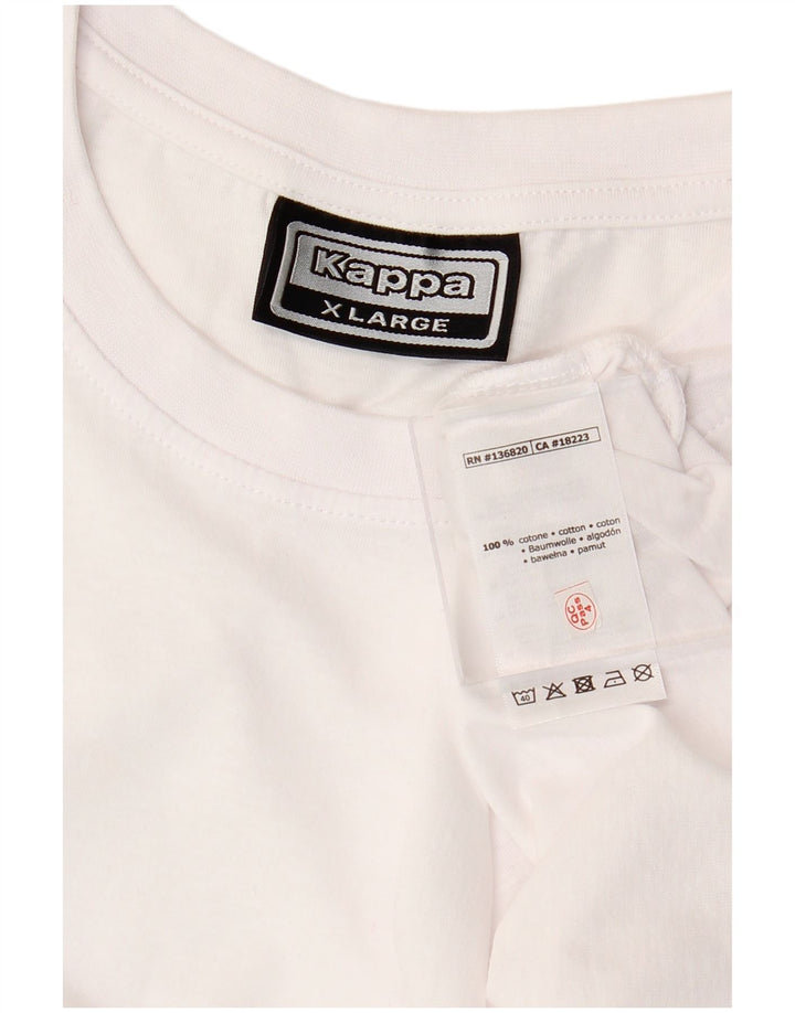 KAPPA Мужская футболка Top XL Белый Хлопок