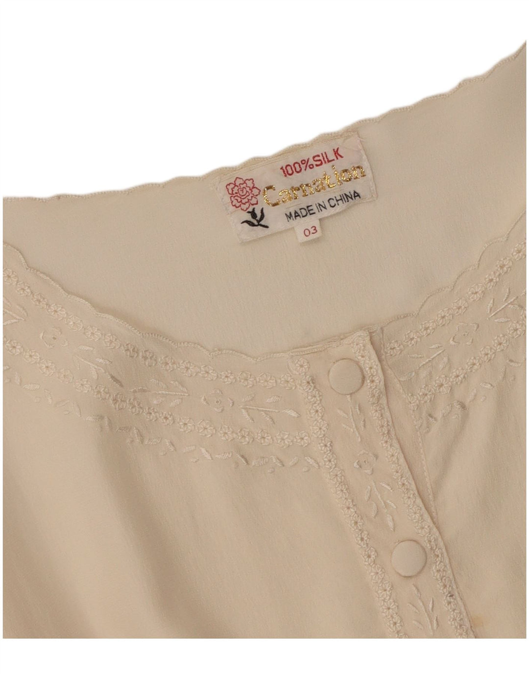 Женская блузка VINTAGE Top UK 16, большой размер, белый шелк