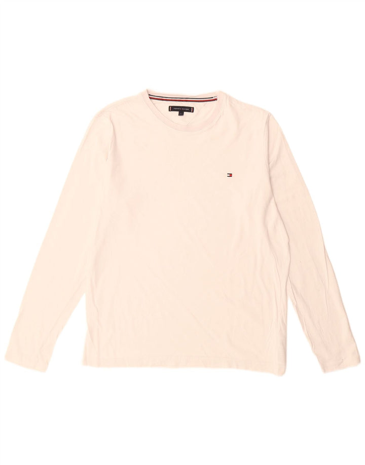 Tommy Hilfiger Мужской топ с длинным рукавом, большой белый хлопок