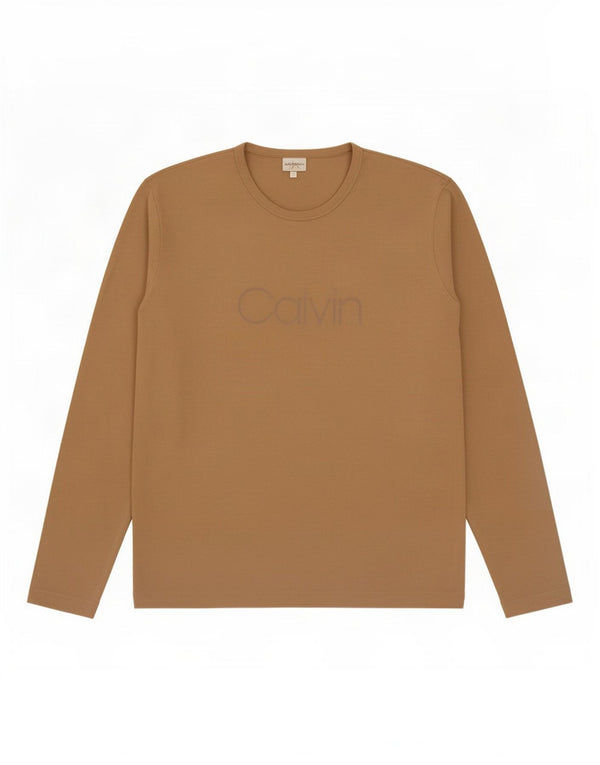 Мужской топ с длинным рукавом Calvin Klein, большой бежевый