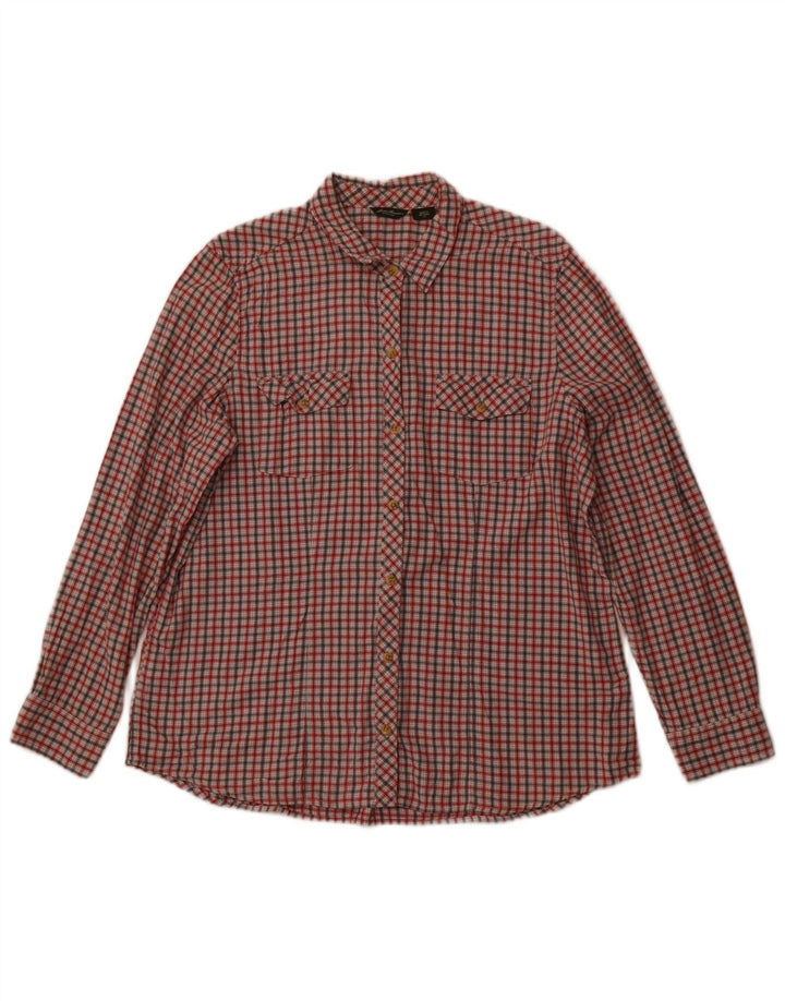Женская рубашка Eddie Bauer UK 18 XL, хлопковая разноцветная клетка