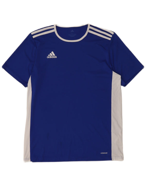 Мужская футболка Adidas Aeroready, большой синий полиэстер с цветными блоками