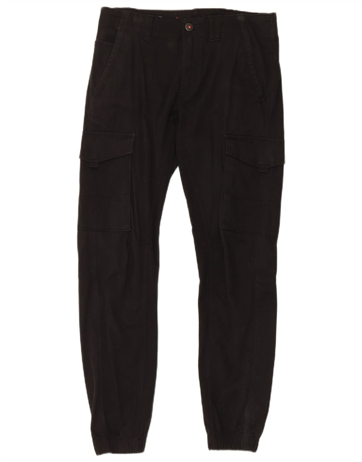 Брюки-карго мужские джоггеры Jack & Jones W30 L32 черные