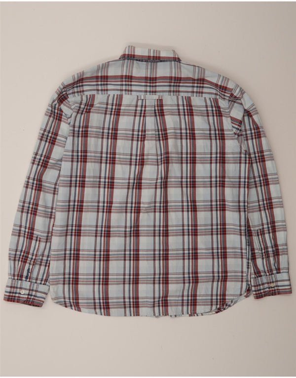 Мужская рубашка Wrangler XL, синяя клетка, хлопок