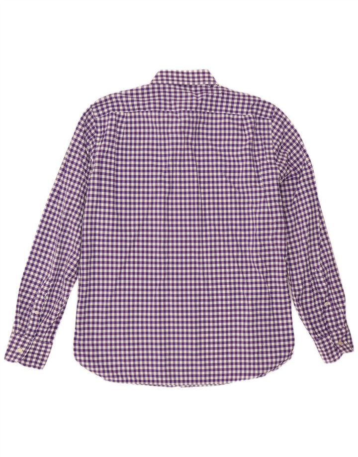 Мужская рубашка J. CREW, размер 15 1/2, средний фиолетовый, хлопок в мелкую клетку
