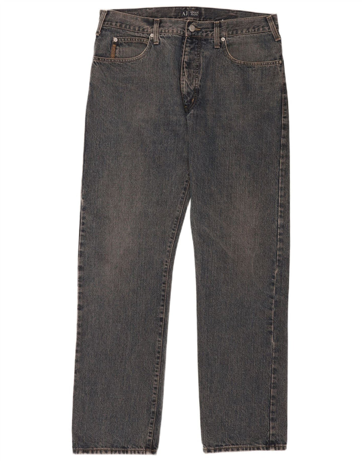 Мужские прямые джинсы Armani W38 L33 синие, хлопок