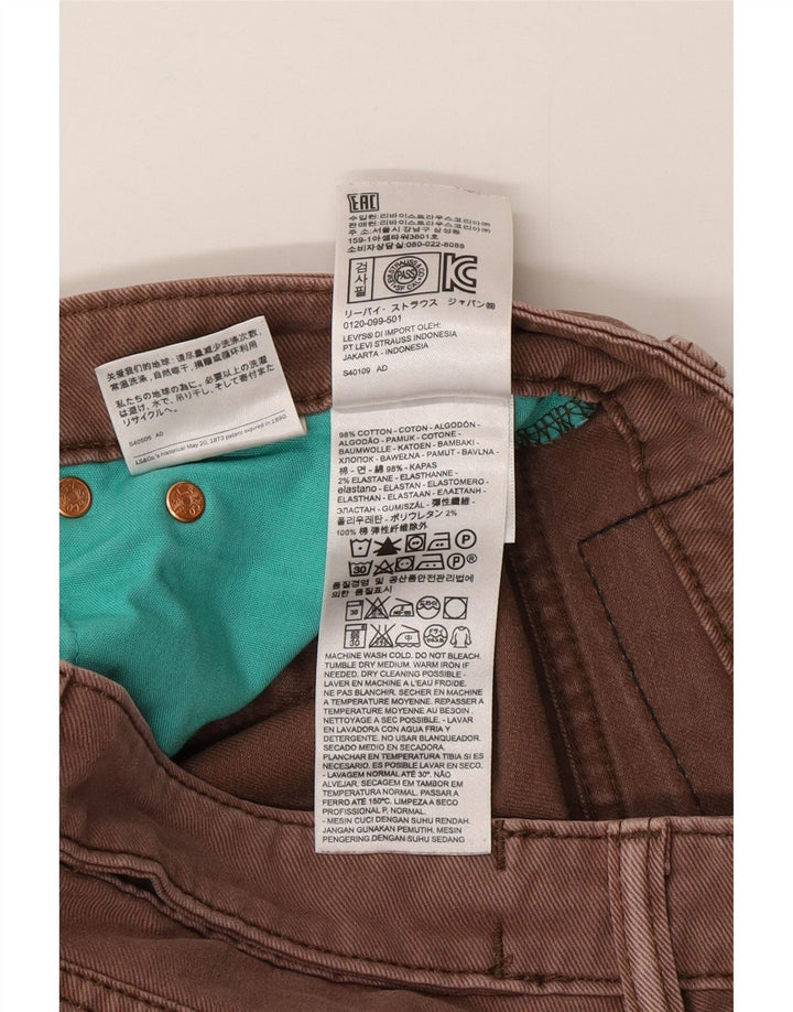 Мужские джинсы Levi's Slim 511 W28 L30, коричневые, хлопок