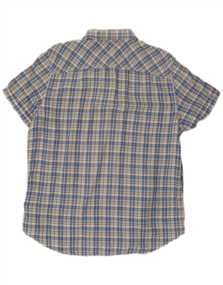 Мужская рубашка Earthkeepers Slim Fit с коротким рукавом Timberland 2XL синяя клетка