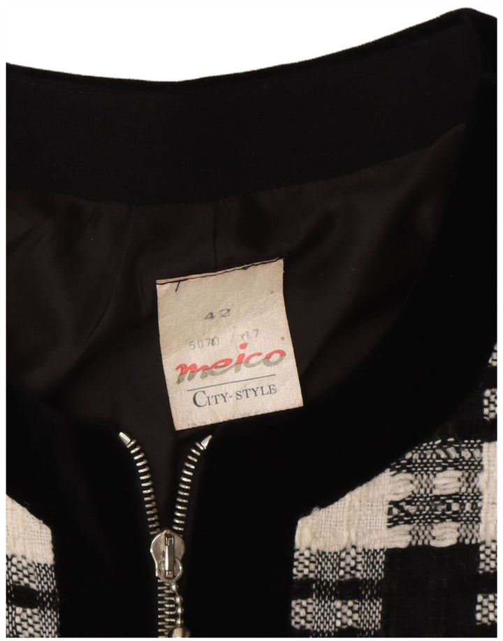 Женский удлиненный пиджак Meico EU 42, большой черный полиэстер в клетку