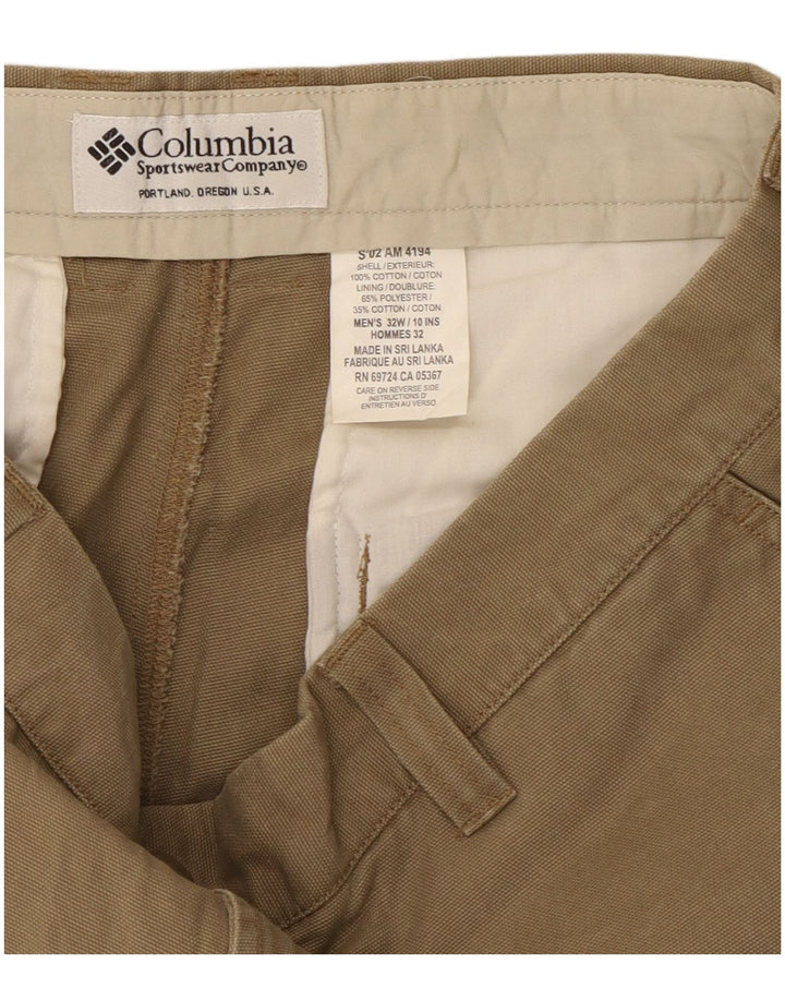 Мужские шорты-карго Columbia W32, хлопок среднего цвета хаки