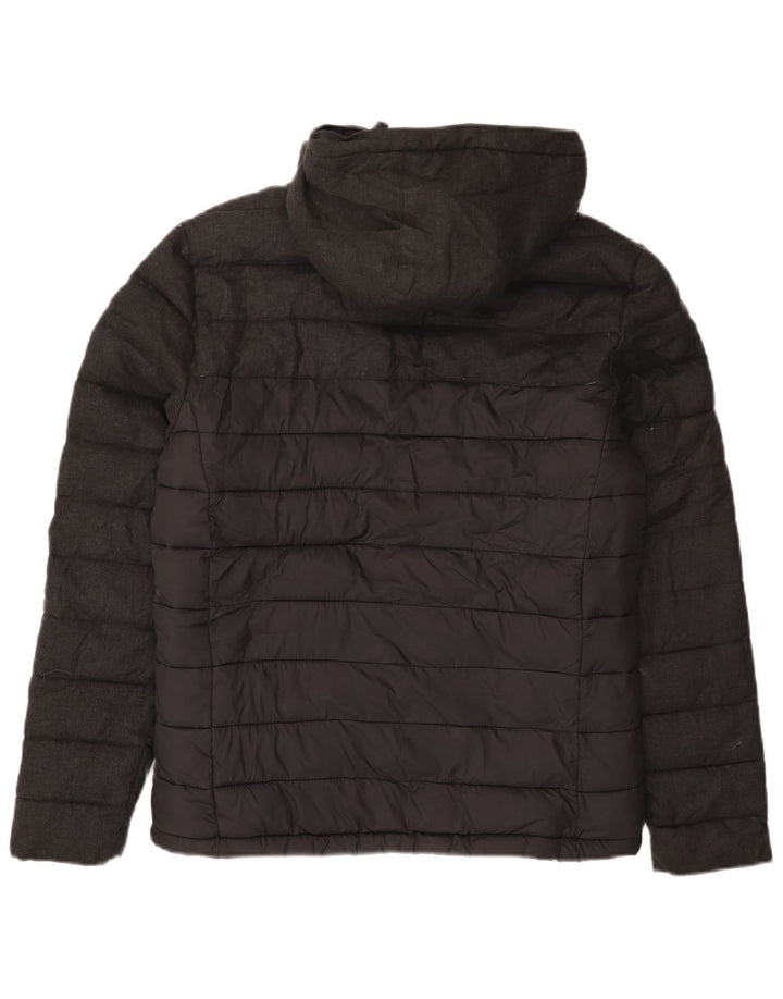 Мужская утепленная куртка с капюшоном Superdry UK 38, средний серый нейлон