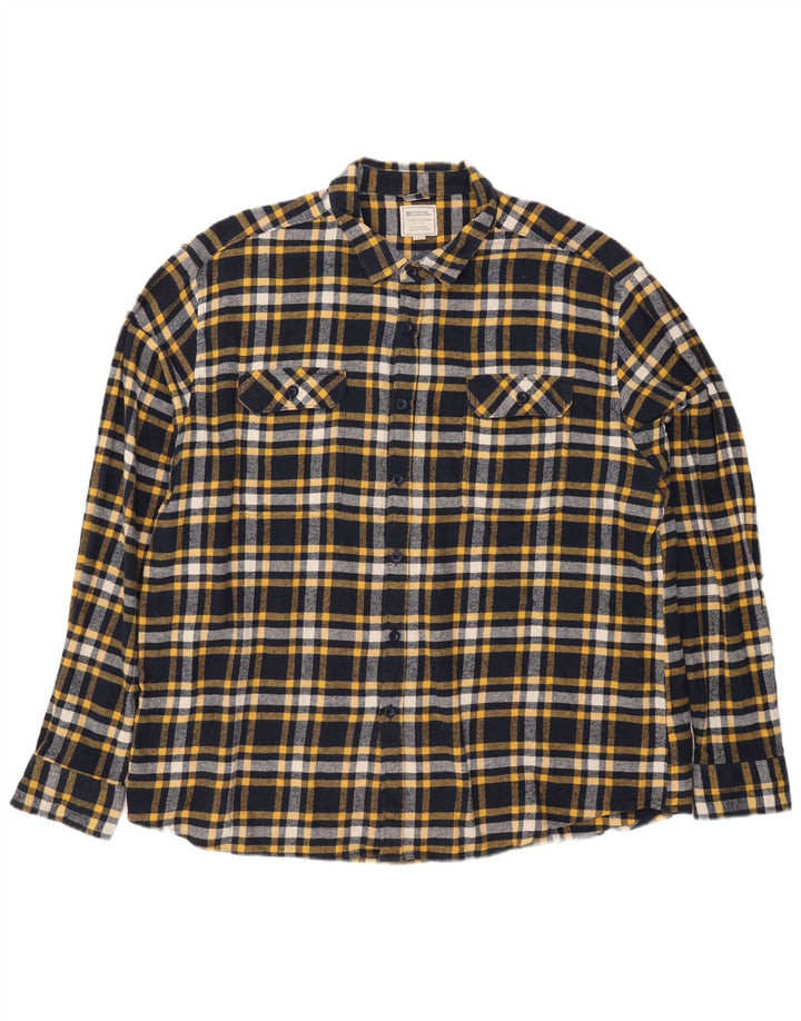 Мужская фланелевая рубашка Mountain Warehouse 4XL, темно-синяя клетка, хлопок