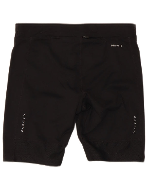 Женские спортивные шорты Nike Dri Fit UK 10, маленькие черные из полиэстера
