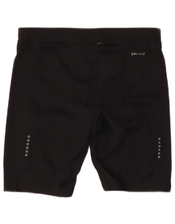 Женские спортивные шорты Nike Dri Fit UK 10, маленькие черные из полиэстера