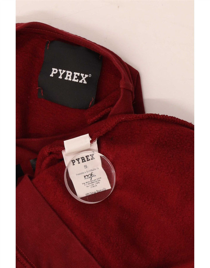 Мужской свитшот с рисунком Pyrex, маленький бордовый хлопковый джемпер