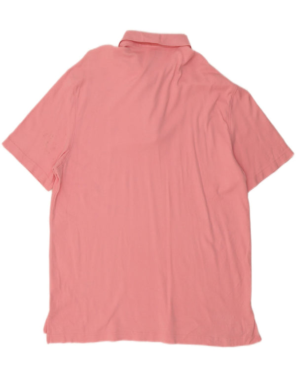 Izod Mens Polo Shirt 2XL Pink Cotton