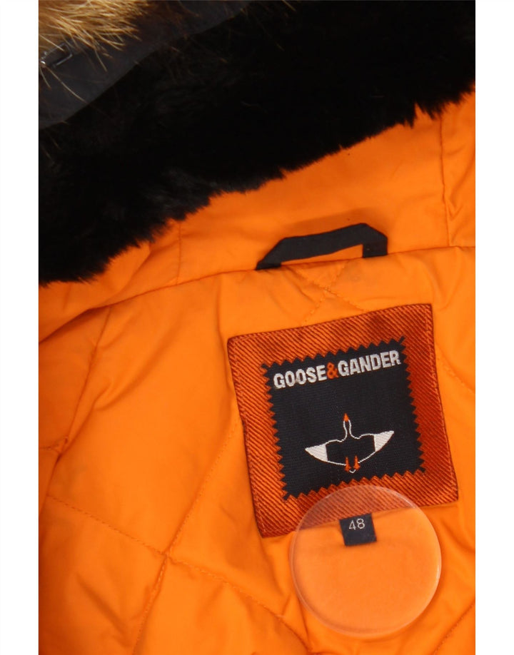 Мужская утепленная куртка-бомбер Goose & Gander IT 48, средний черный нейлон