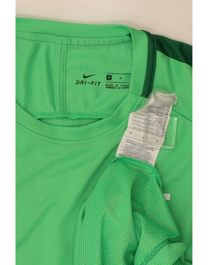 Мужская футболка Nike Dri Fit с графическим рисунком, средний зеленый цвет, полиэстер с цветными блоками