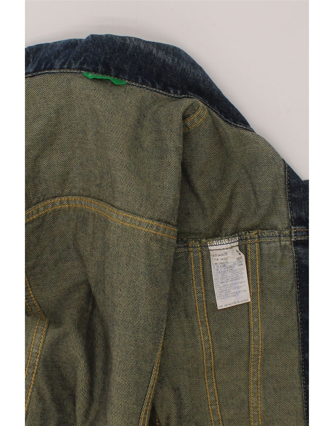 BENETTON Boys Denim Jacket 5-6 Years Small  Blue Cotton Vintage Benetton and Second-Hand Benetton from Messina Hembry 