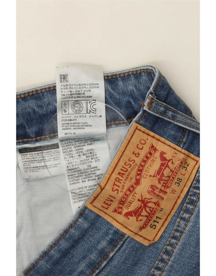 Мужские джинсы Levi's 511 Slim W38 L32 Синие, хлопок