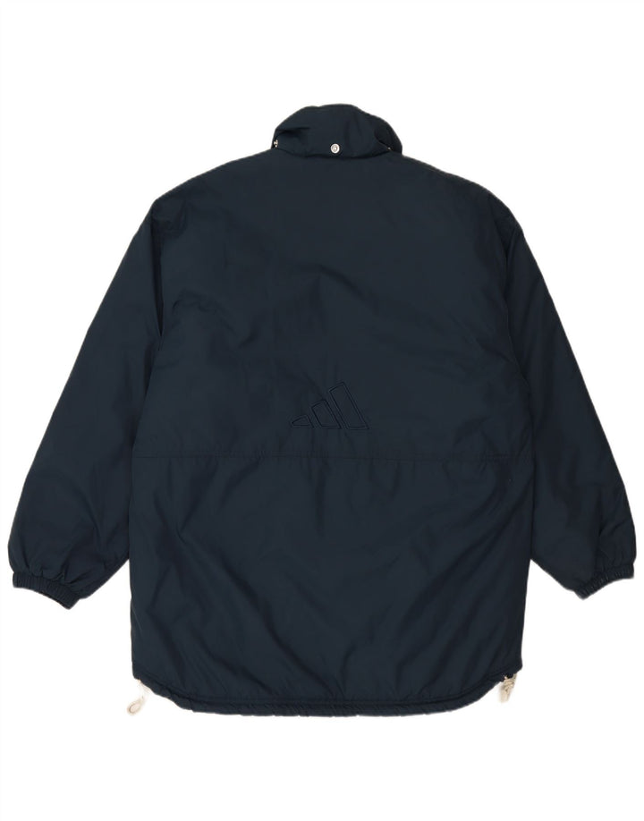 Мужская стеганая куртка Adidas UK 38/40, средний темно-синий, нейлон