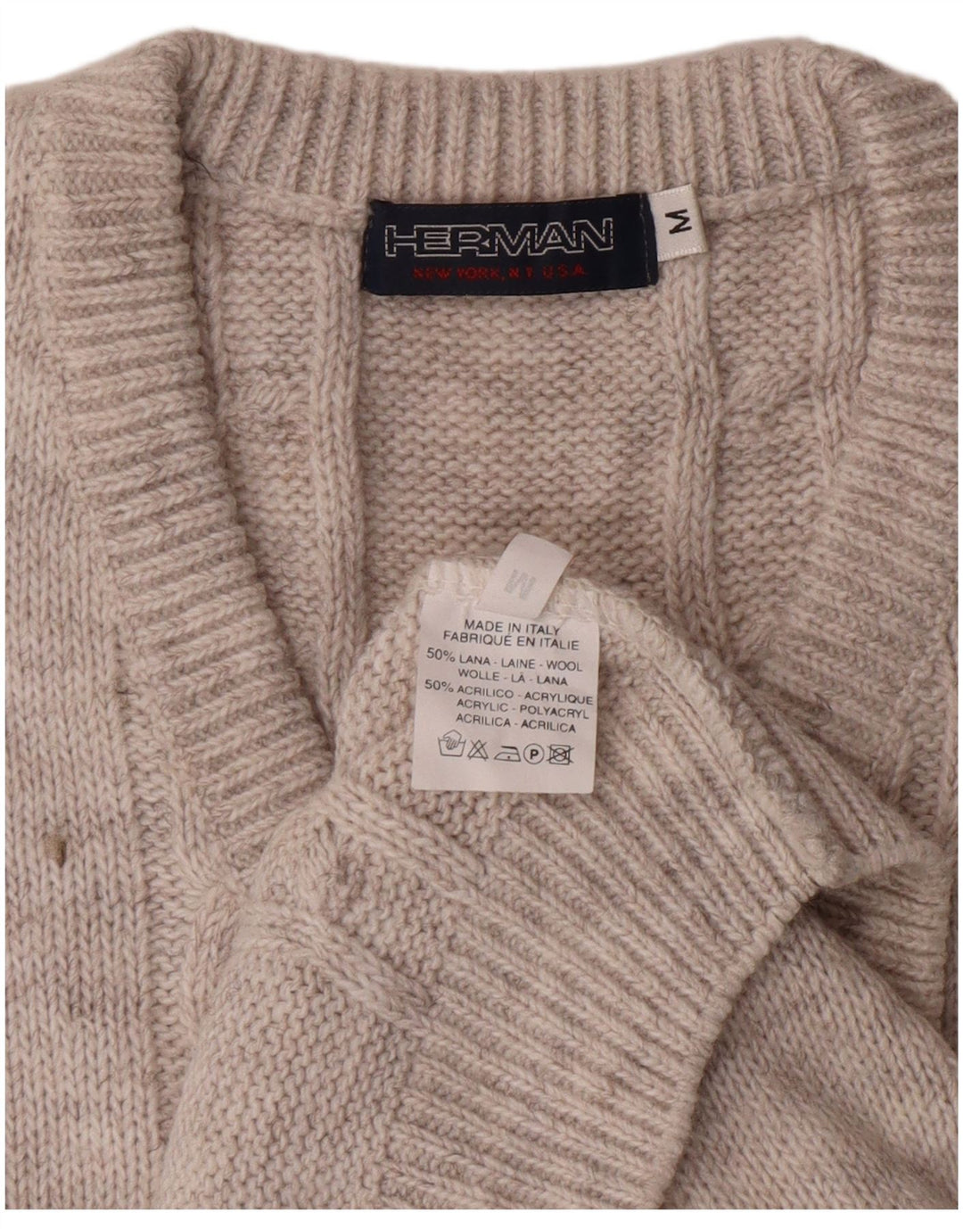 Мужской джемпер с v-образным вырезом Herman, средний серый шерстяной свитер