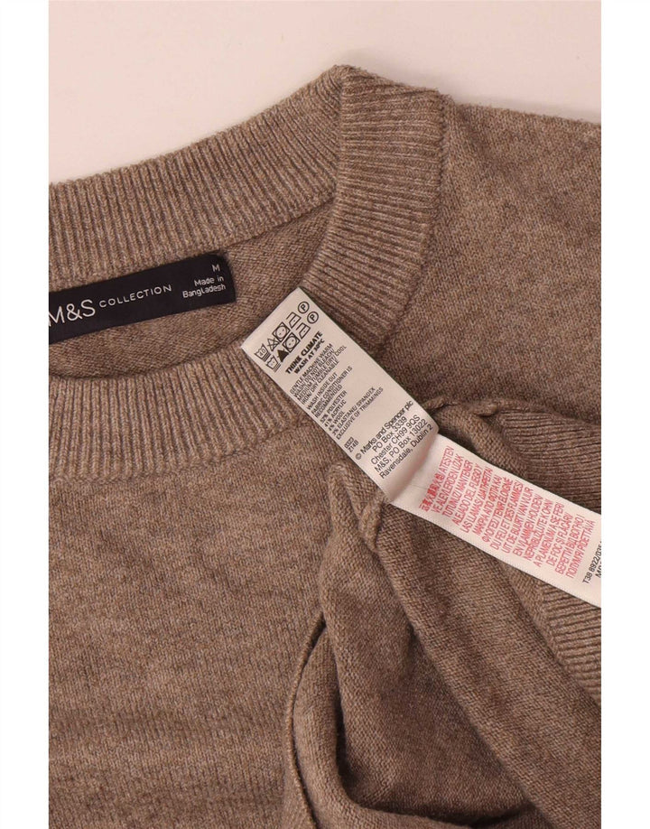 Женский джемпер с круглым вырезом Marks & Spencer UK 14, средний серый полиэстер